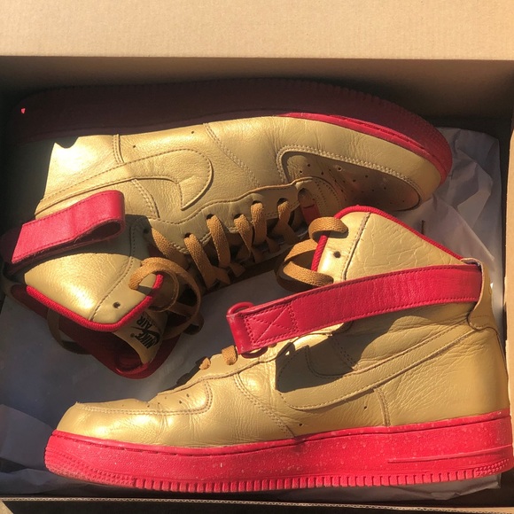 AirForce ones gold and red - Picture 7 of 7
